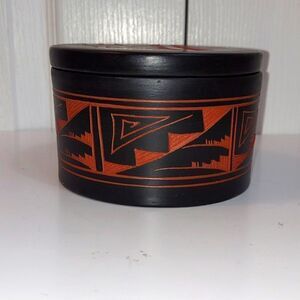 Ronda Navajo Red Clay Trinket Bowl With Lid
